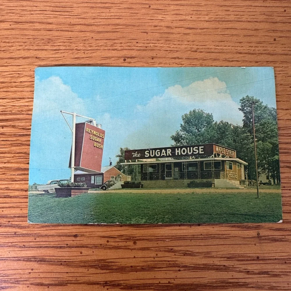 The Sugar House Antigo‎ WI Reynolds Sugar Bush Maple Syrup Cheese VTG Postcard
